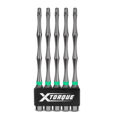 Xtorque 5PKSQ3100 SQ3 100mm Square Head Torsion Driver Bit - 5 Pack