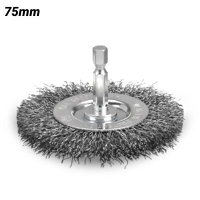 Bordo 5132-75S 75mm Steel Crimp Wire Wheel Brush with Hex Shank