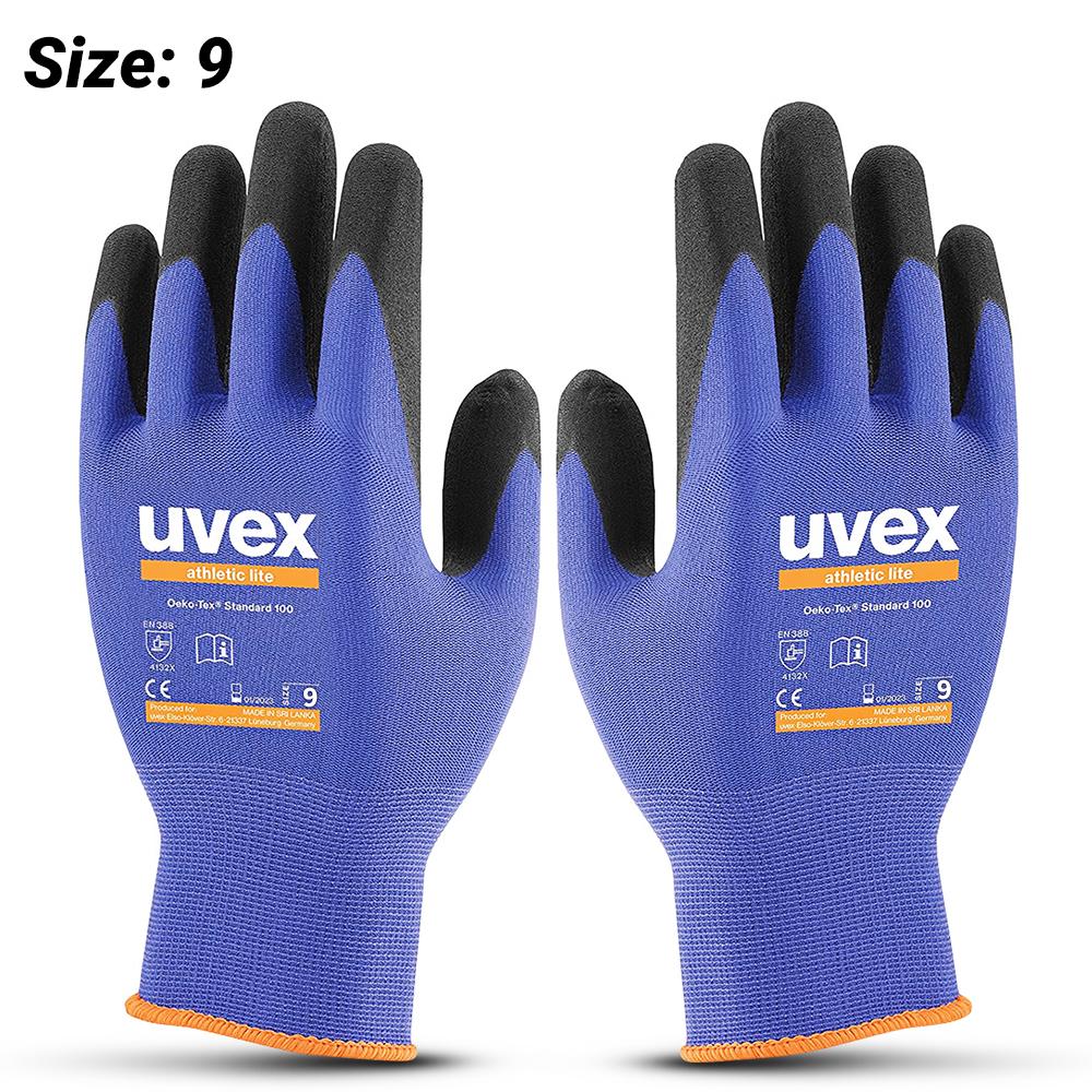 Uvex 6002709 Athletic Lite NBR Palm Gloves (SIZE 9)