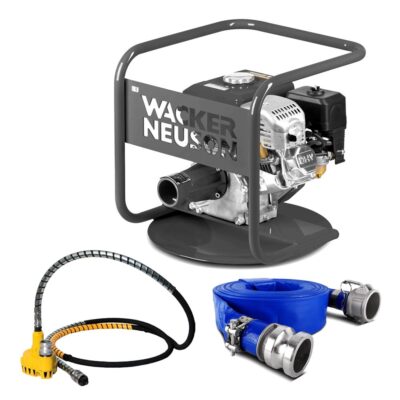 Wacker Neuson MD35+SP55/6+ILFH20 5.5HP (4.1kW) Drive Unit with 50mm (2") Flexible Trash Pump & Industek 20m x 50mm (2") Lay Flat Hose with Fittings