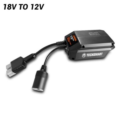 Techsmart TVC1812 18V-12V Dual Plug Voltage Converter to suit Makita 18V LXT Batteries
