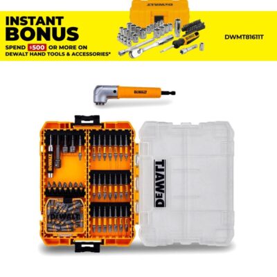 DeWalt DWAF60RASET 60pce MAX FIT Screwdriver Bit Set With Right Angle Attachment