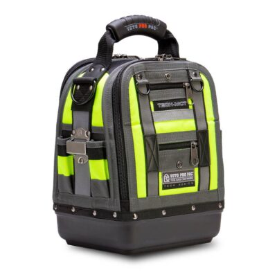 Veto Pro Pac VETOTECHMCTHV (VPP10243) Tall Compact Tech Tool Bag - Hi Vis Yellow