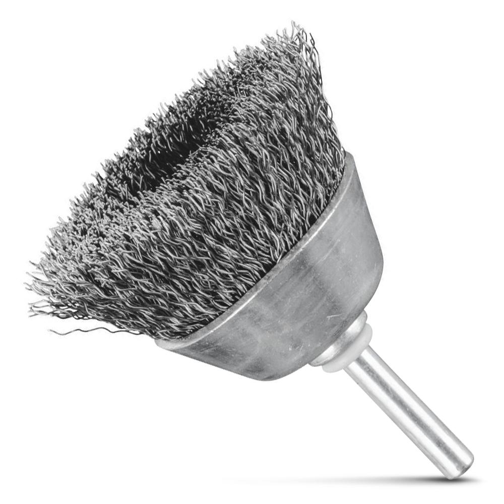 PFERD 43703001 50mm (2") Crimped Steel Wire Cup Brush 6mm Shaft