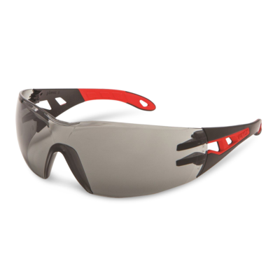 Uvex 9192-085 Protective Eyewear Black/Grey Frame Clear Pheos HC3000 Glasses - Small