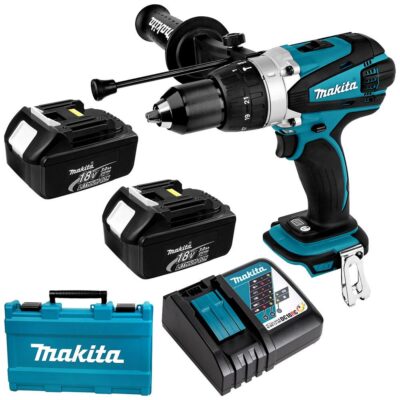 Makita DHP458RFE 18V 3.0Ah Li-Ion Cordless Hammer Drill Driver Combo Kit