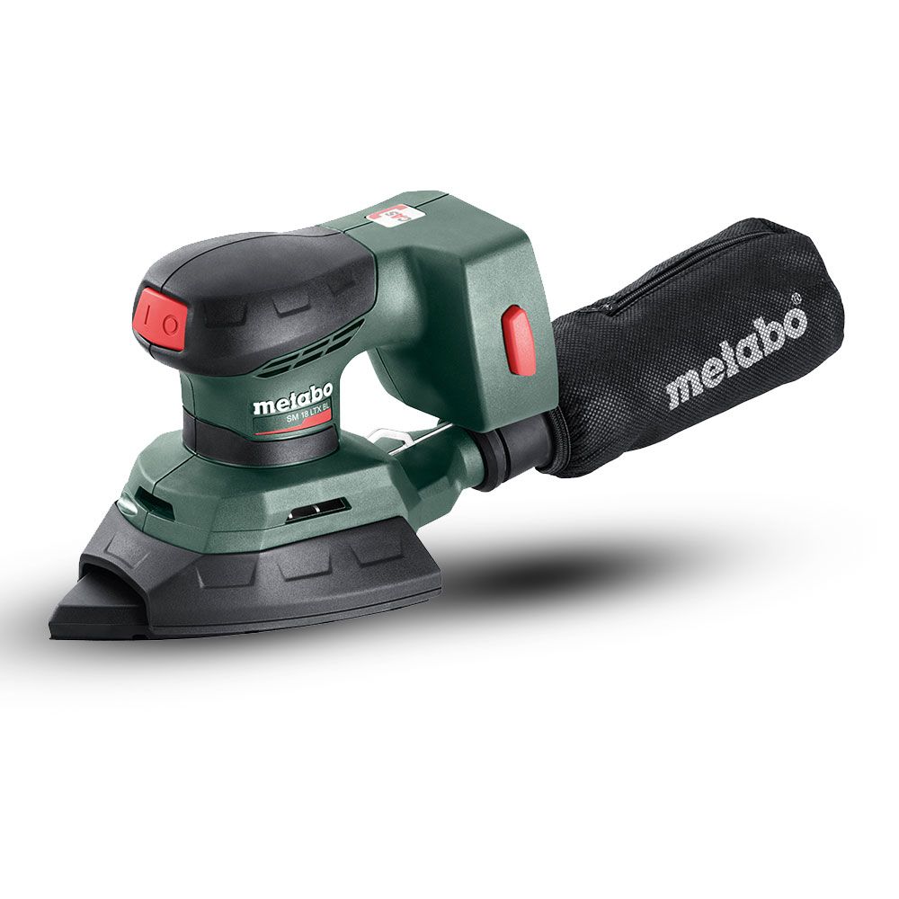 Metabo SM 18 LTX BL (602089850) 18V Brushless Compact Multi Sander - Skin Only Triangular & rectangular sanding plates