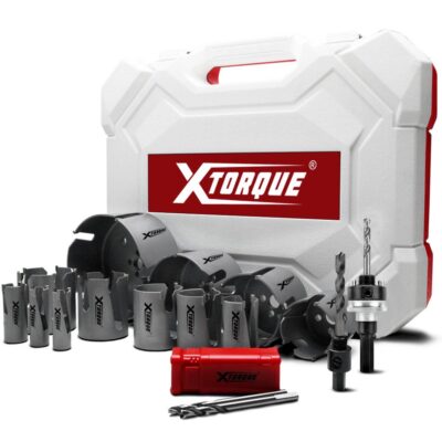 Xtorque XTTCT18 18 Pce Professional Grade TCT Multi Construction Hole Saw Set Kit