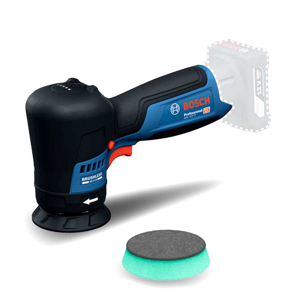 Bosch GPO 12V-77 (0.601.9L3.000) 12V Li-ion Cordless Brushless 77mm (3") Spot Repair Polisher - Skin Only