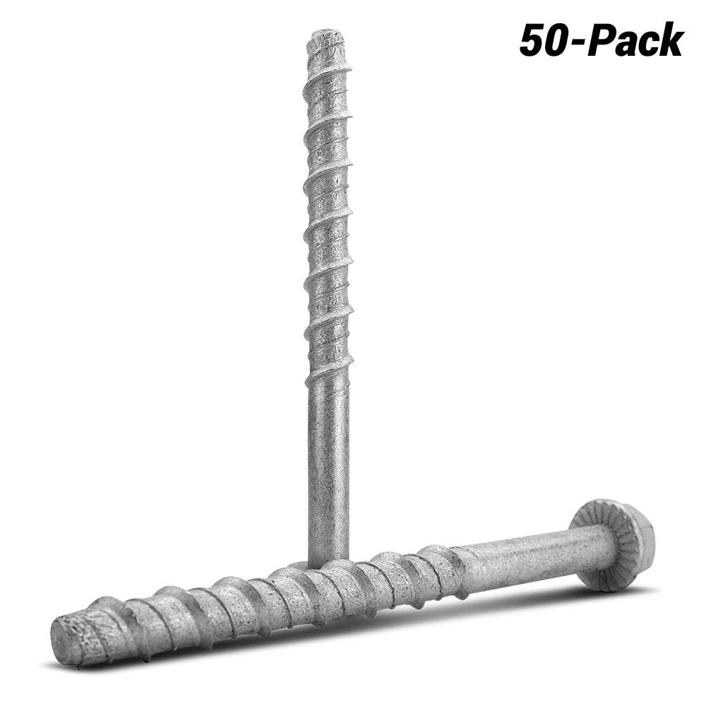 Fixed Fasteners F1215GB 50-Pack 12 x 150mm Hex Flange Galvanised Concrete Screw Bolts