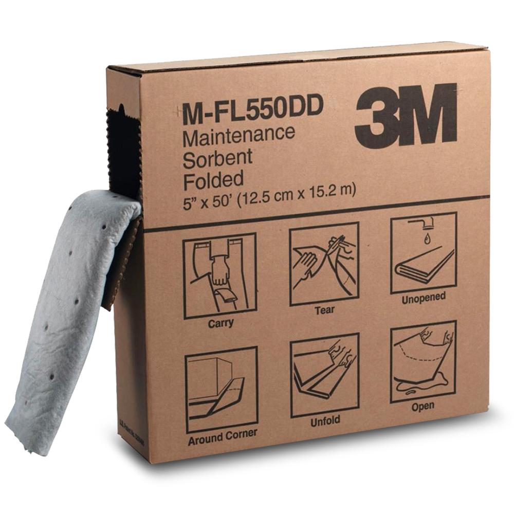 3M 7000001951 (70070408771) 125mm x 12.2m General Purpose Folded Sorbents Pads