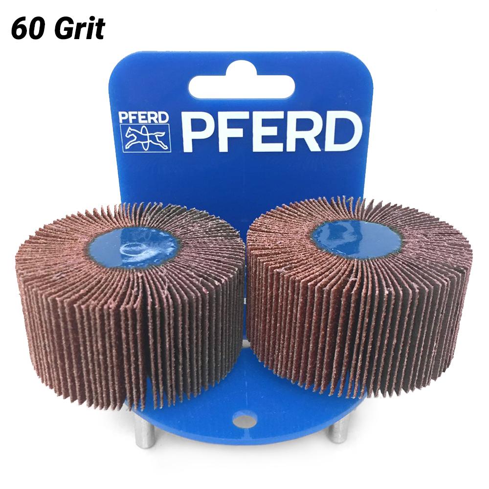 PFERD 47800137 2-Pack 60 x 30mm Aluminium Oxide Fan Grinder 60 Grit