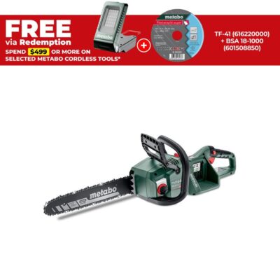Metabo MS 36-18 LTX BL 40 (601613850) 18V Li-ion Cordless Brushless 400mm (16") Chain Saw - Skin Only