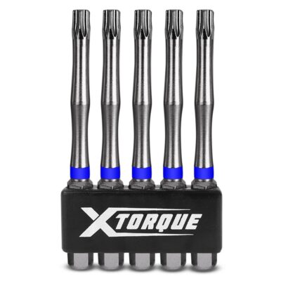 Xtorque 5PKTA2775 TORX27 75mm Tamperproof Torx Head Torsion Driver Bit - 5 Pack