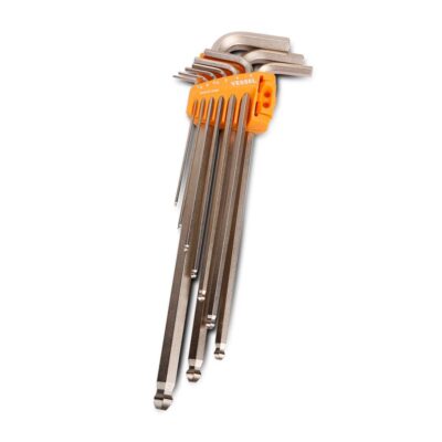 Vessel 8309BP-LE 9pce Long Long Metric Hex Key Ball Point Wrench Set - MADE IN JAPAN