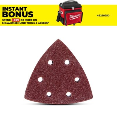 Milwaukee 48906071 6-Pack 89mm (3-1/2) Starlock 60 Grit Sanding Sheet