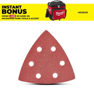 Milwaukee 48906074 6-Pack 89mm (3-1/2) Starlock 180 Grit Sanding Sheet