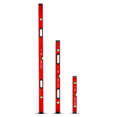 Xtorque XP3PKL 3-Pack 60cm, 120cm & 180cm 800 Series Red Milled Spirit Levels Set