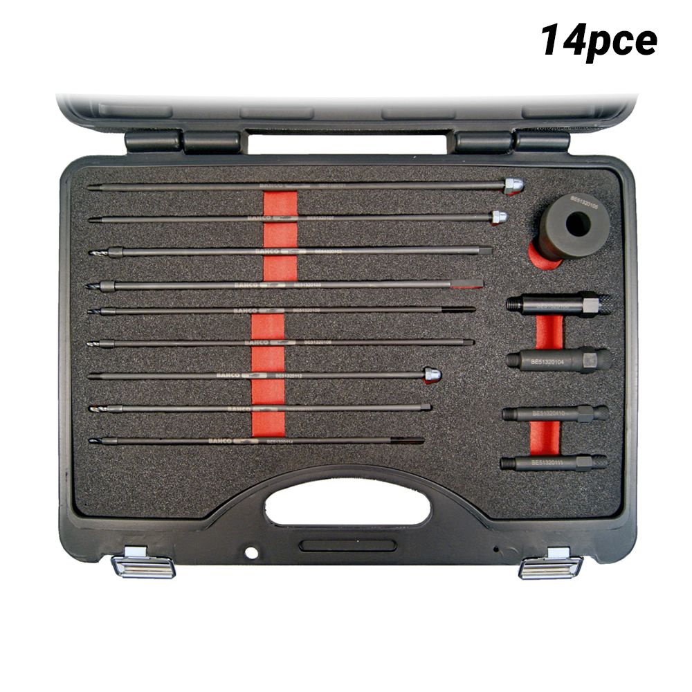 Bahco BE513201 14pce 1.4-1.6 Diesel Glowplug Removal Universal Toolkit for Ford, Mazda, Suzuki, Toyota