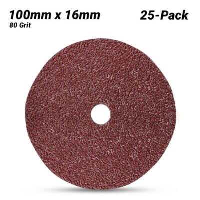 3M 7010362292-25PK (60440230047) 25-Pack 100mm x 16mm Cubitron II 982C 80 Grit Fibre Disc