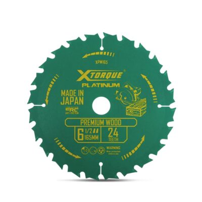 Xtorque XPW165 Platinum 165mm (6-1/2") 24-Teeth Premium Wood Carbide Tipped Saw Blade - MADE IN JAPAN
