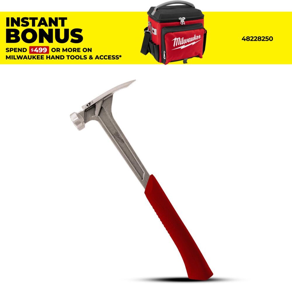 Milwaukee 48229016 17oz Milled Face Framing Hammer