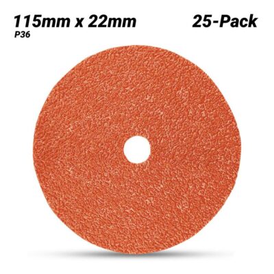 3M 7000045159-25PK (60440229312) 25-Pack 115mm x 22mm Cubitron II 987C 36 Grit Fibre Disc