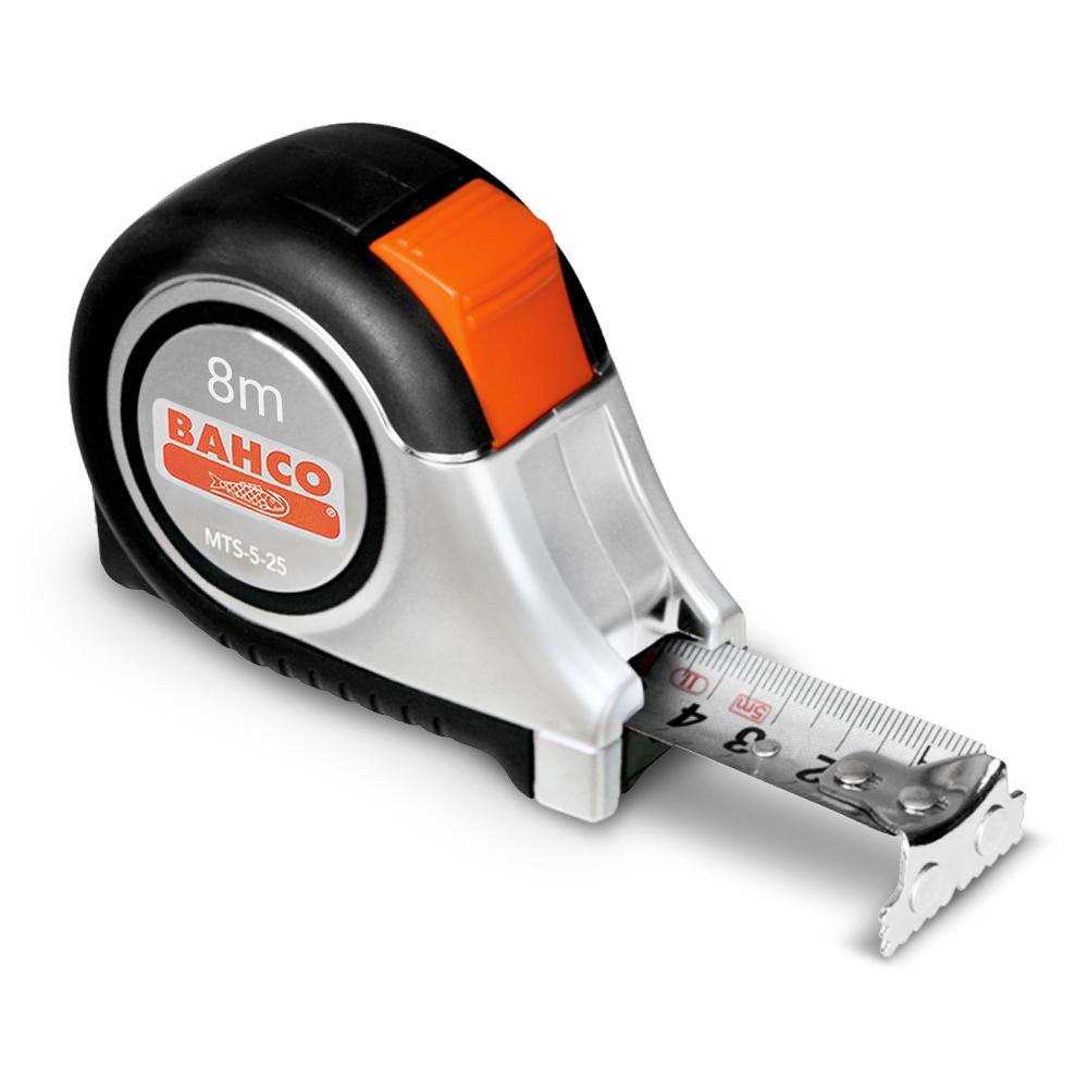 Bahco MTS-8-25 8m Pull Lock Measuring Tape with Magnetic Hook