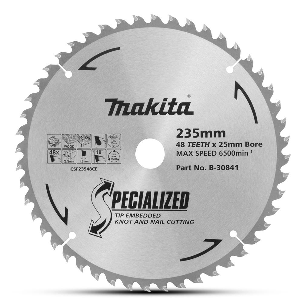 Makita B-30841 235mm (9") 48T Knot & Nail TCT Wood Saw Blade