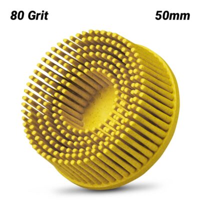 3M 7000000743 (61500132172) 50mm (2") Scotch-Brite Roloc 80 Grit Bristle Disc