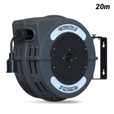 Retracta C1EC10A20D-AU 20m 2000W 10A C1 Series Dark Grey Electrical Cable Reel