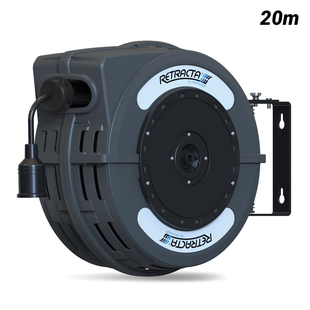 Retracta C1EC10A20D-AU 20m 2000W 10A C1 Series Dark Grey Electrical Cable Reel