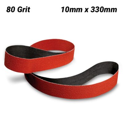 3M 7012879939 (AC010609306) 10mm x 330mm Cubitron II 984F 80 Grit Cloth Belt