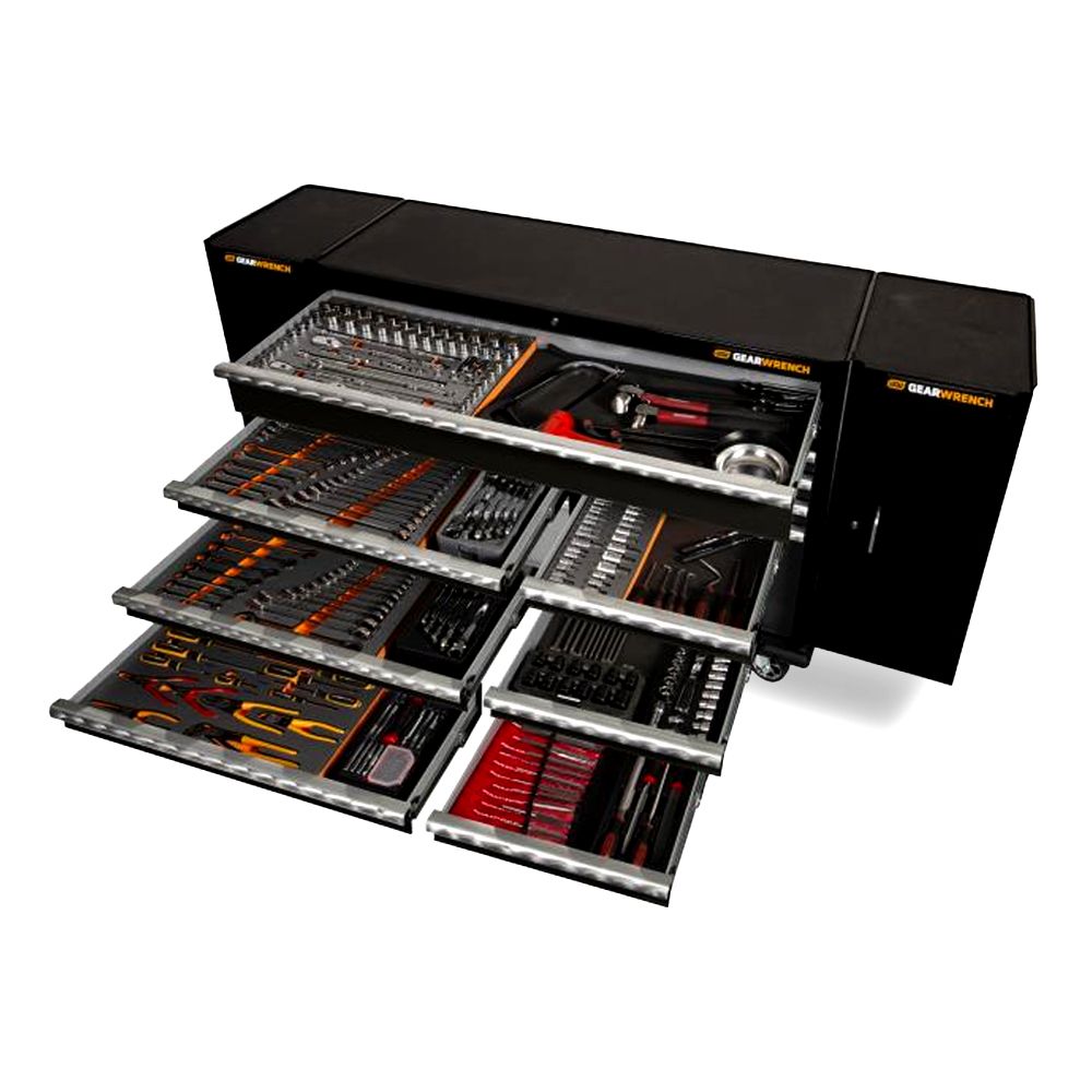 GEARWRENCH 77017 323pce Combination Tool Kit with 10 Drawer Roller Cabinet