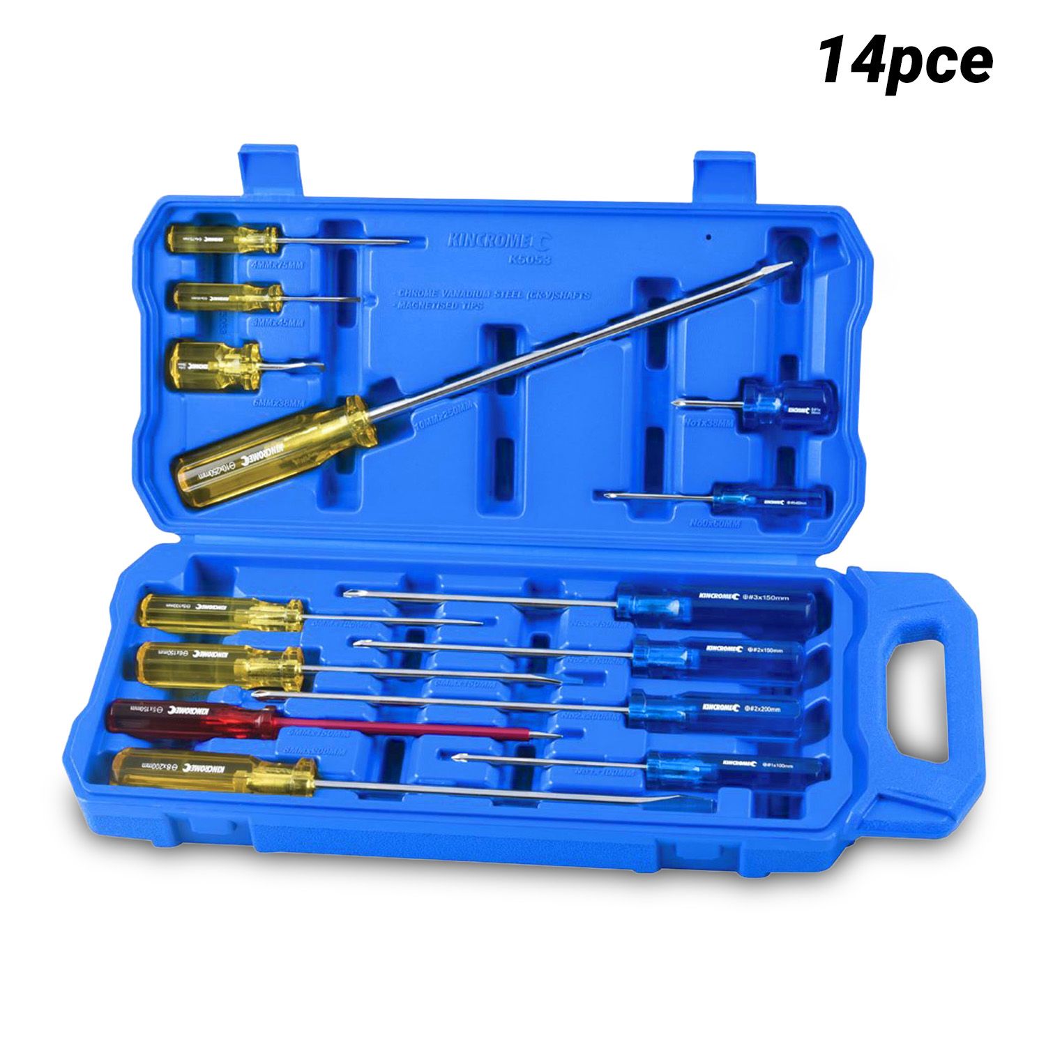 Kincrome K5053 14pce Screwdriver Set with Acetate Handles