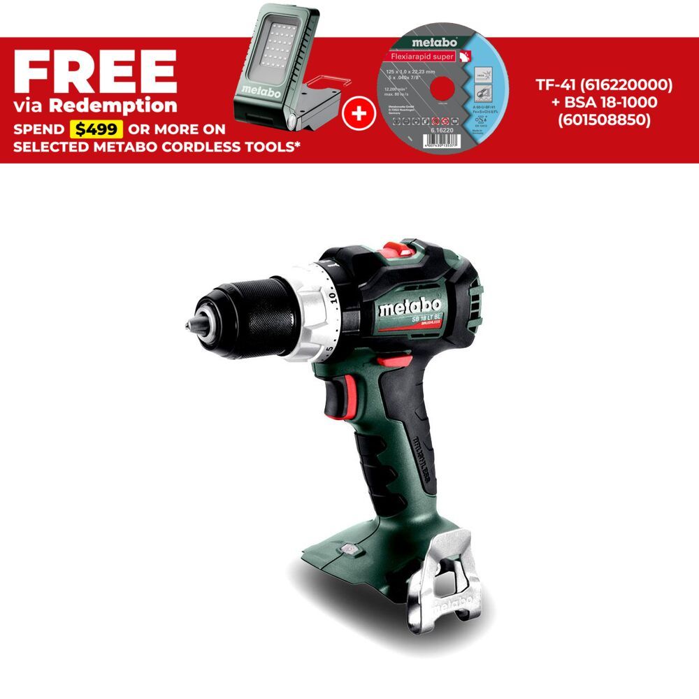 Metabo SB-18-LT-BL (602316890) 18V Li-ion Cordless Brushless 75Nm Hammer Drill - Skin Only
