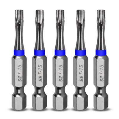 Xtorque 5PKTA1550 TORX15 50mm Tamperproof Torx Head Torsion Driver Bit - 5 Pack