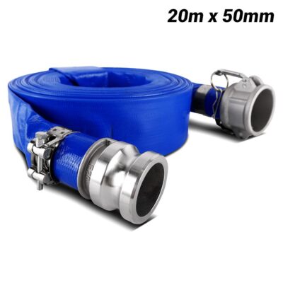 Industek ILFH20 20m x 50mm (2") Lay Flat Hose with Fittings