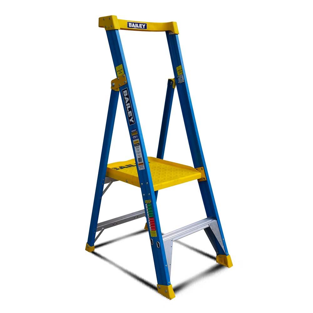 Bailey FS13945 2 Step 0.6mm 170kg Fibreglass Punchlock Platform Ladder