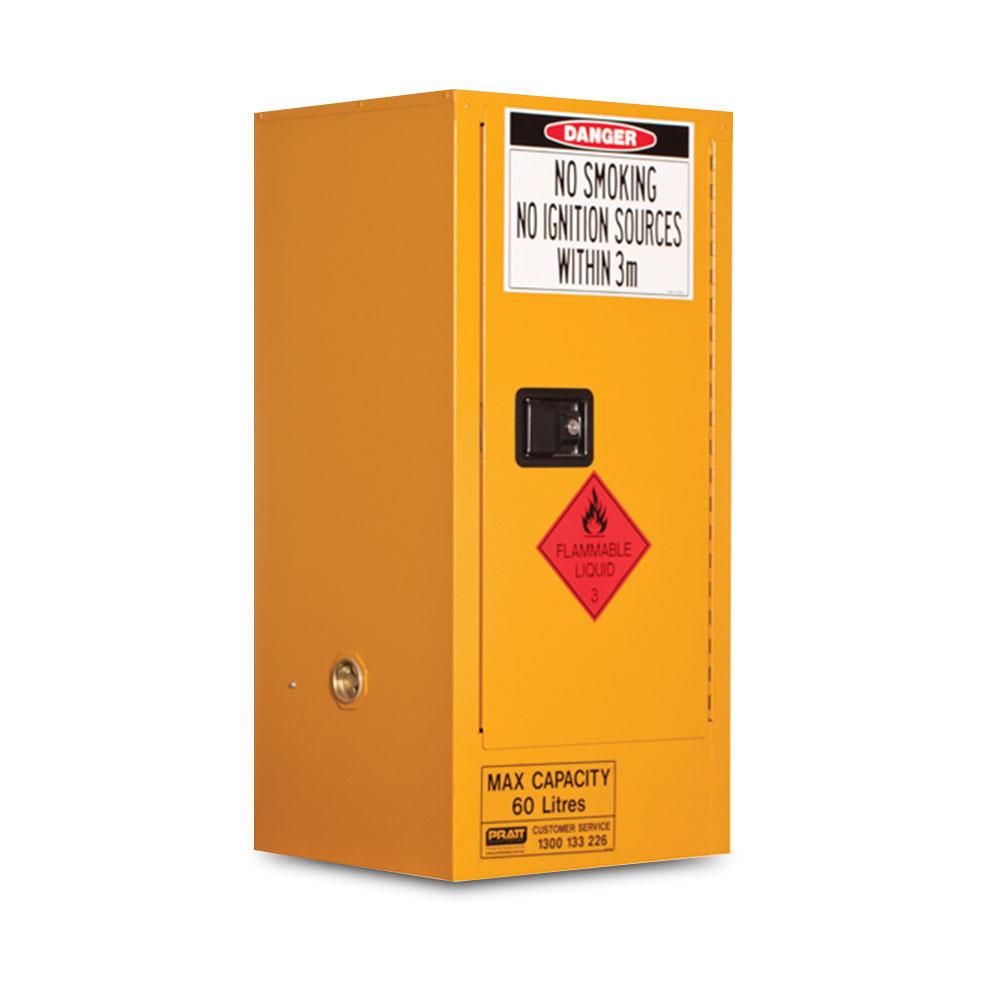 Pratt 5517AS 60L 1 Door 2 Shelves Flammable Storage Cabinet