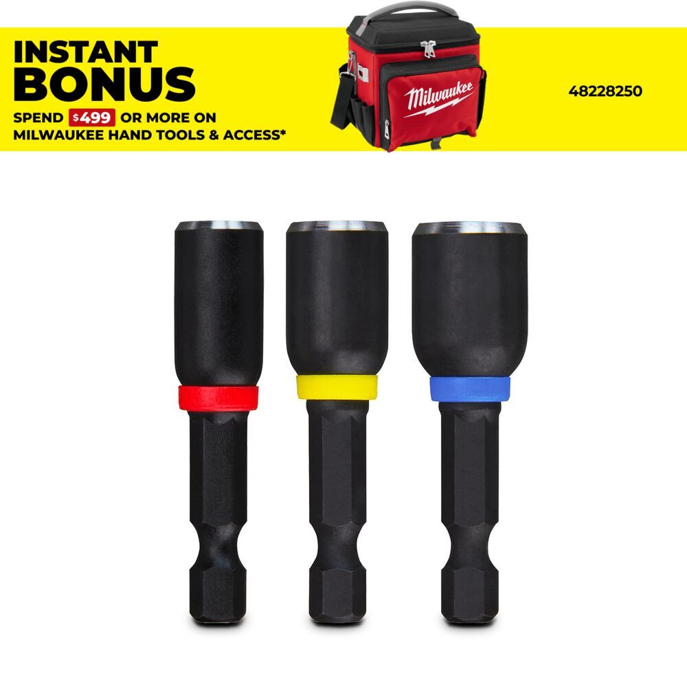 Milwaukee 49664561 3pce SHOCKWAVE™ Magnetic NutDriver