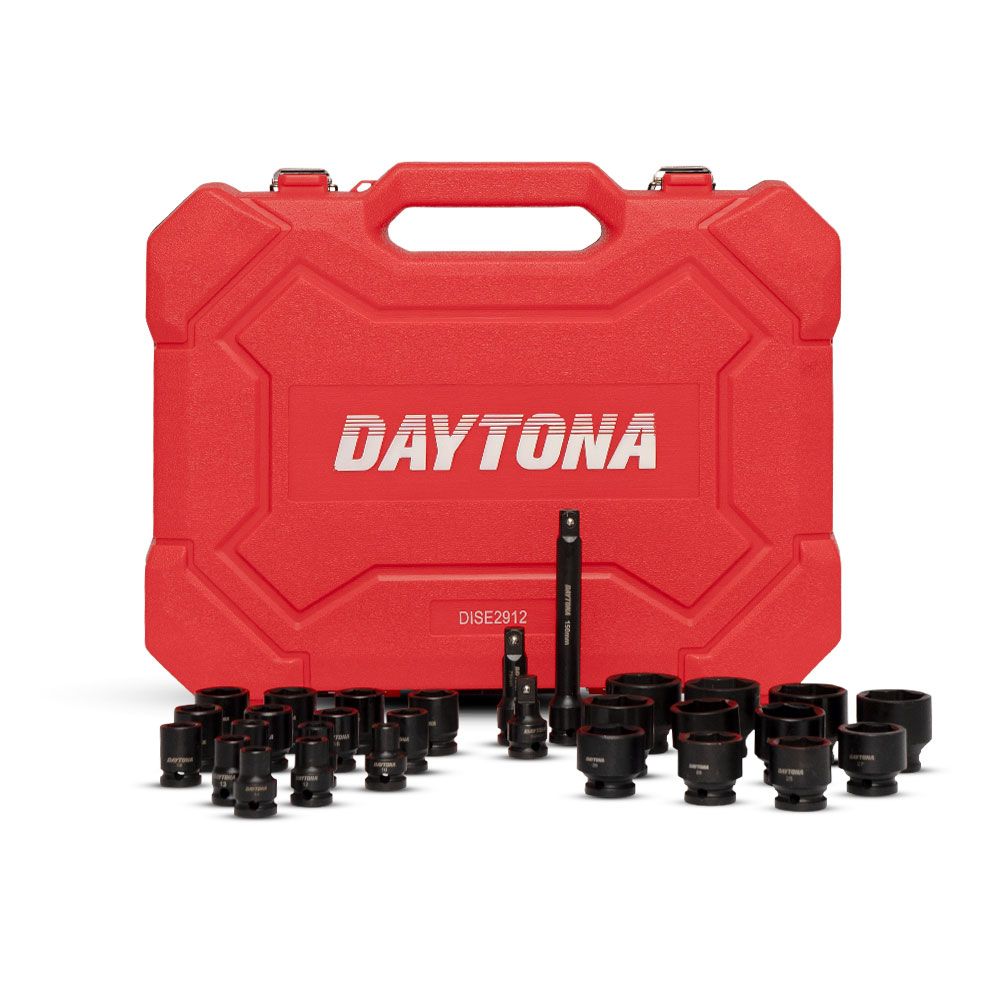 Daytona DISE2912 29pce 1/2" Impact Driver Metric Socket & Extension Bar Set