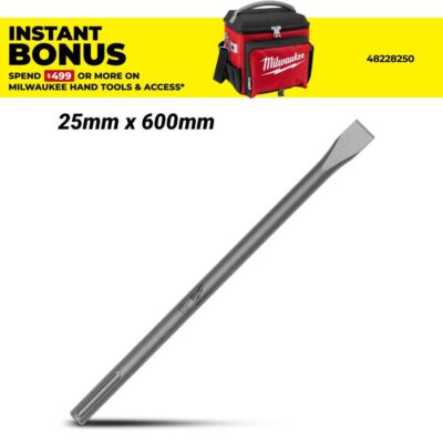 Milwaukee 4932343739 25mm x 600mm SDS-Max Flat Chisel