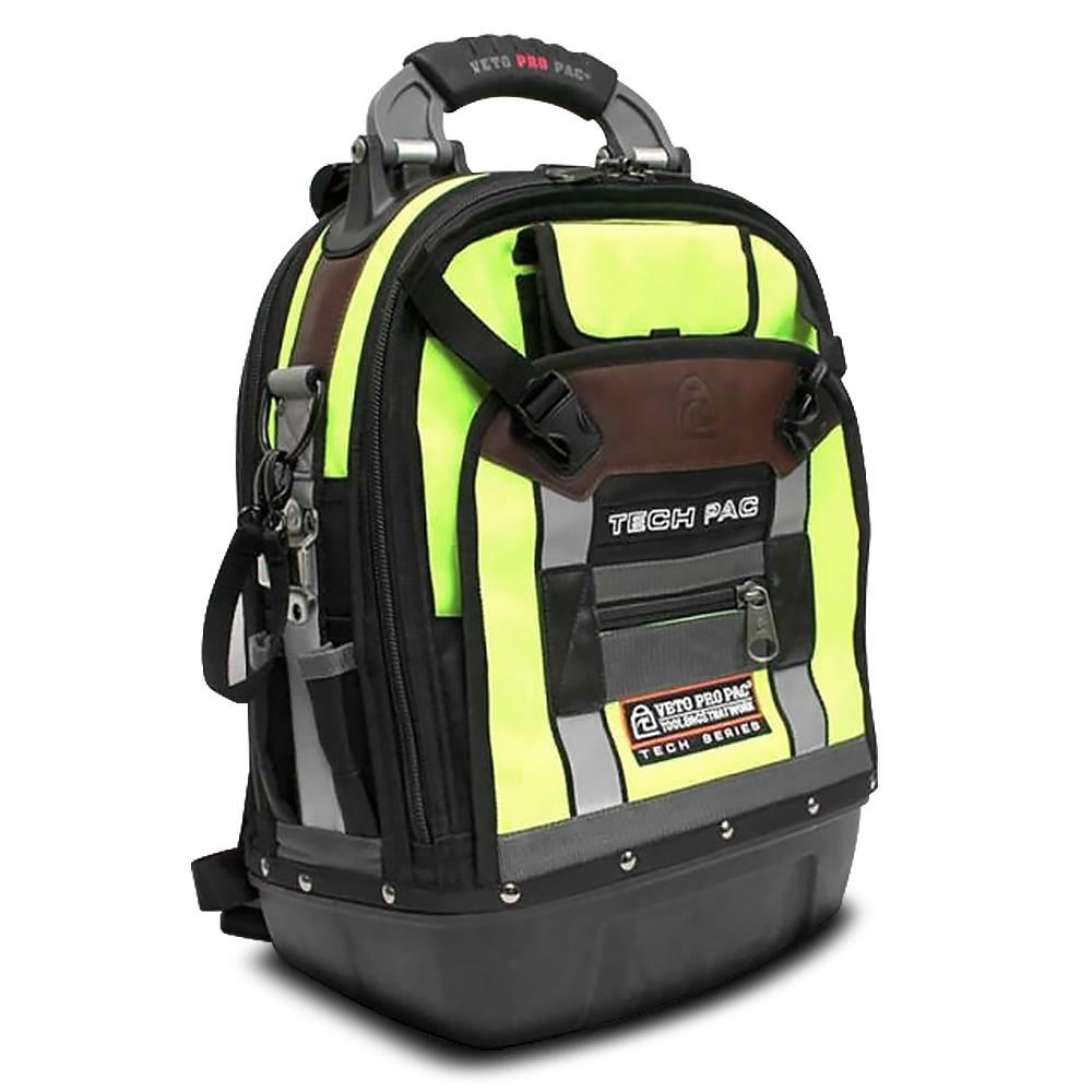 Veto Pro Pac Tech Pac Hi-Viz (VETOTP1HV) 362mm x 251mm x 547mm HVAC Green Hi-Vis Backpack Tool Bag