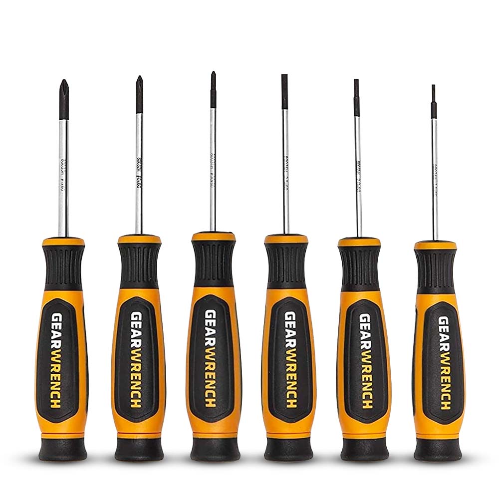 GEARWRENCH 80055H 6pce Tri-Lobe Dual Material Mini Screwdriver Set