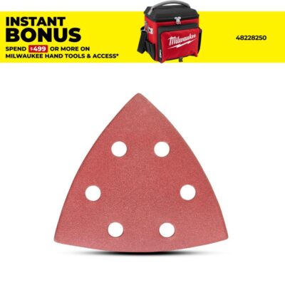 Milwaukee 48906075 6-Pack 89mm (3-1/2) Starlock 240 Grit Sanding Sheet