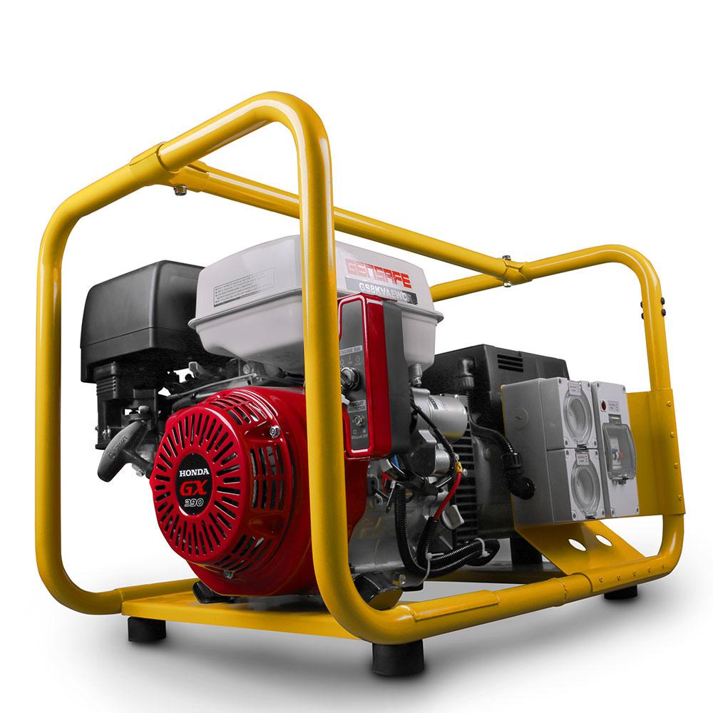 Gensafe GS8KVAEWC 8KVA 13HP Electric Start Petrol Generator With Earth Leakage - Powered by HONDA