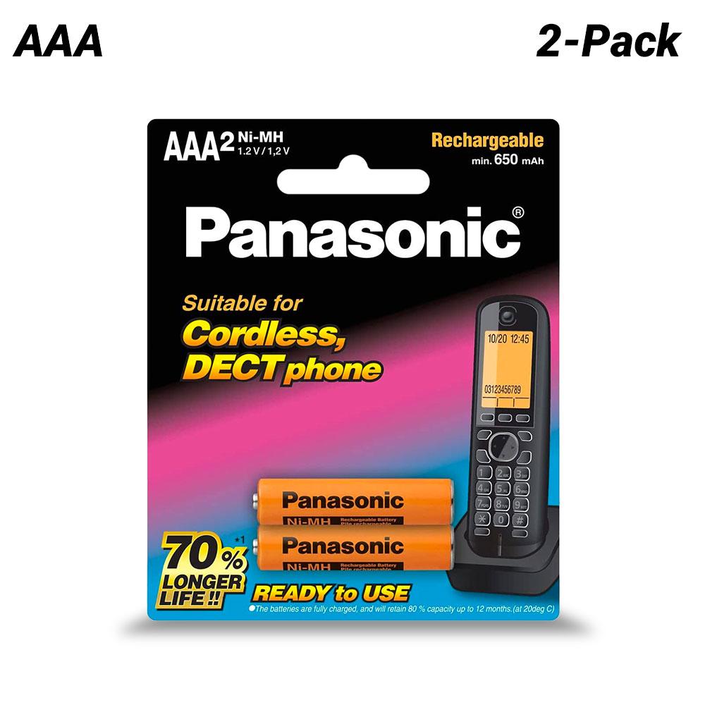Panasonic BK-4LDAW/2BT 2-Pack AAA 700mAh DECT Phone Batteries