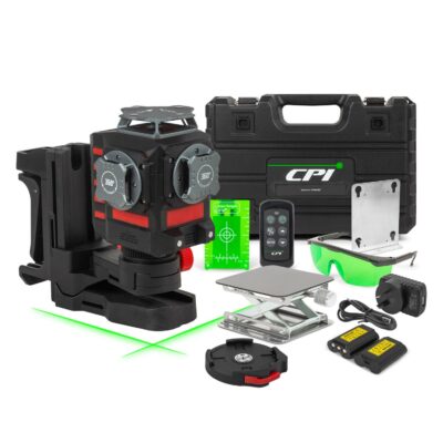 CPI CPIMD4DG Lithium Powered Auto Leveling Multi-Direction 4D Motorised Green Beam Laser Level