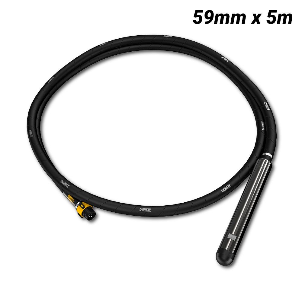 DeWalt DCPS3595-XJ 5M/59MM POWERSHIFT Concrete Vibrator Concrete Vibrator Flexible Shaft